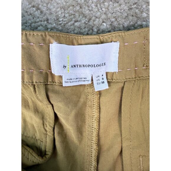 Anthropologie Pants Womens Size 0 Brown Wide Leg Pockets 29x31 C215 - Picture 6 of 12